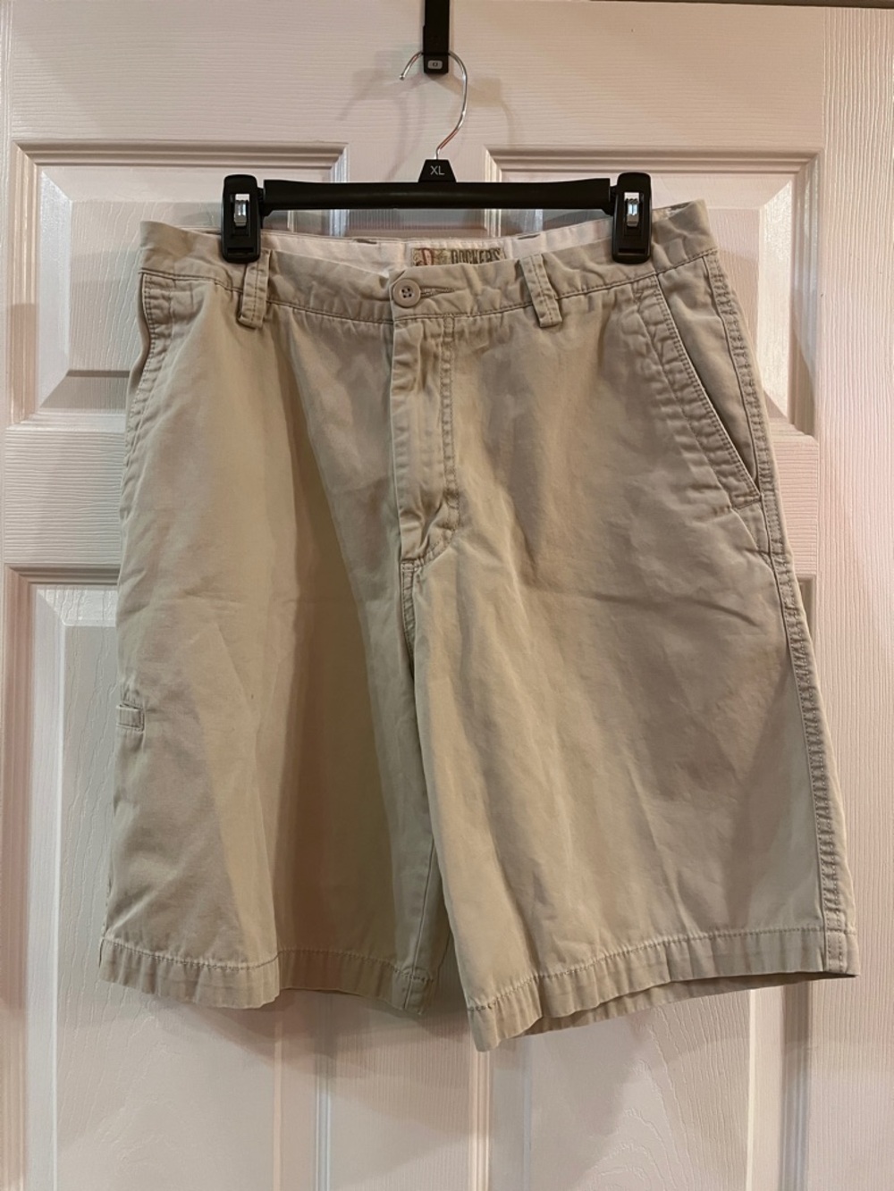 Dockers Men's Beige Flat-Front Casual Shorts